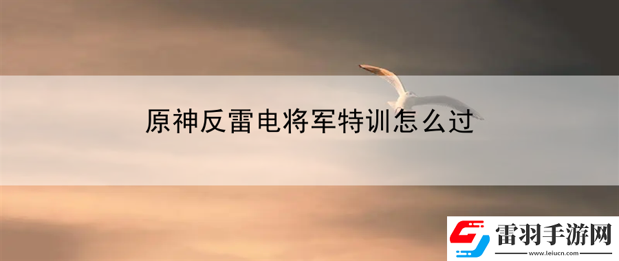 原神反雷電將軍特訓(xùn)怎么過