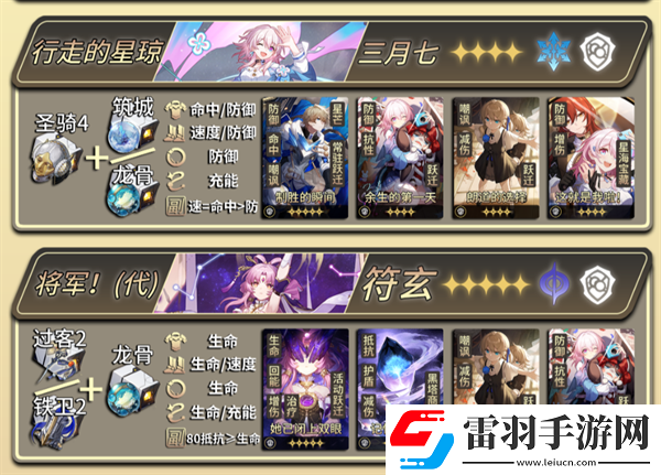 崩壞星穹鐵道1.4版本全角色光錐遺器怎么配裝