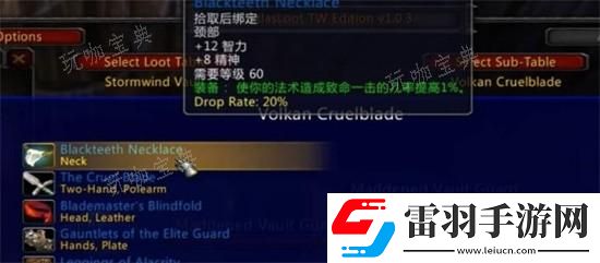 魔獸世界烏龜服大**掉落裝備一覽