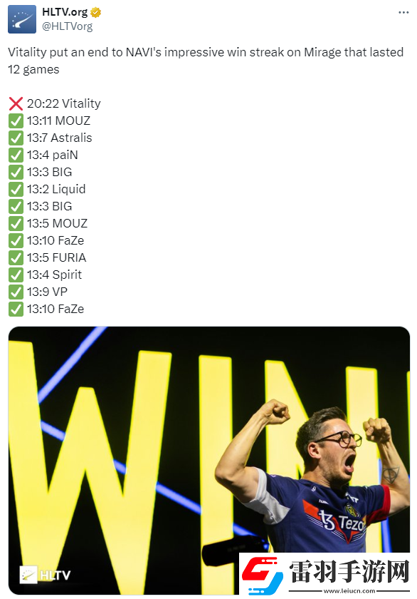 CS歷史單圖連勝紀(jì)錄盤點