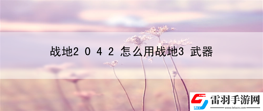戰(zhàn)地2042怎么用戰(zhàn)地3武器