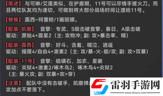 絕區(qū)零凱撒火隊(duì)搭配技巧