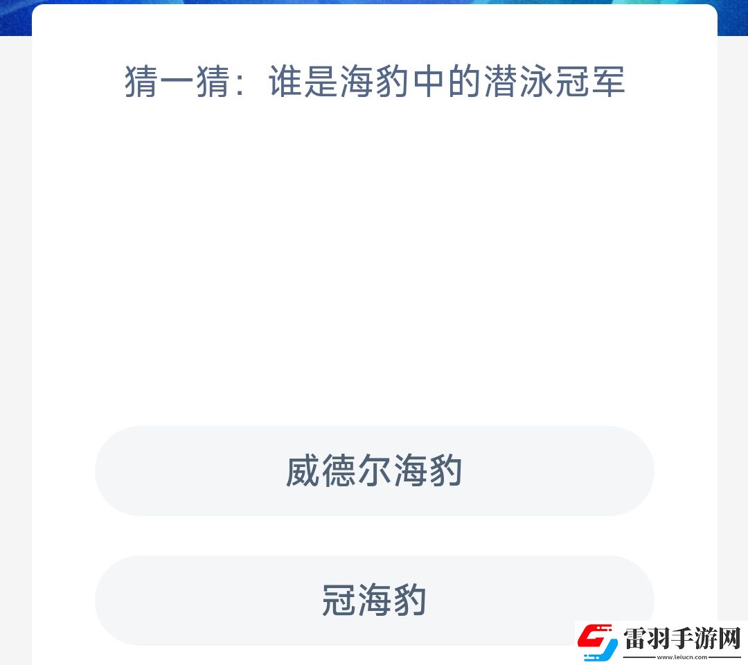 猜一猜誰(shuí)是海豹中的潛泳冠軍