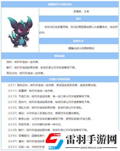 超級精靈手表夜光龍獲取秘籍與培養(yǎng)攻略大解析