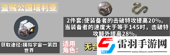 崩壞星穹鐵道角色遺器佩戴方案
