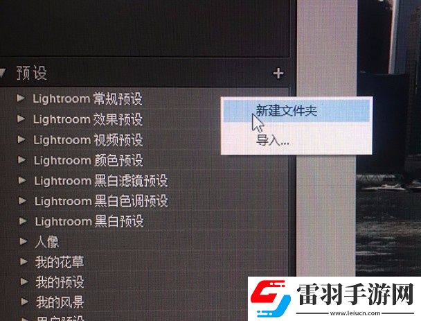 lr怎么設置預設