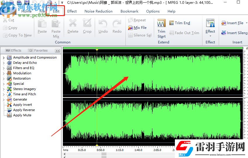 MP3AudioEditor怎么剪切音頻文件
