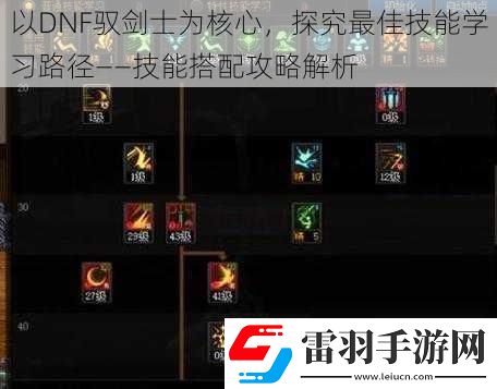 以DNF馭劍士為核心探究最佳技能學(xué)習(xí)路徑——技能搭配攻略解析