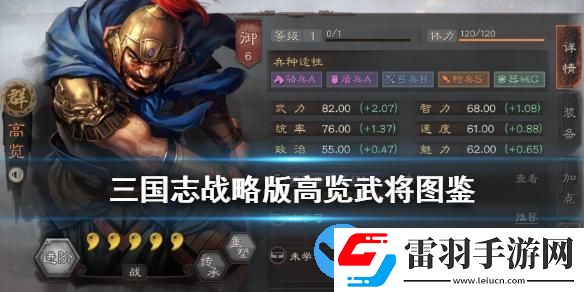 三國(guó)志戰(zhàn)略版高覽武將圖鑒